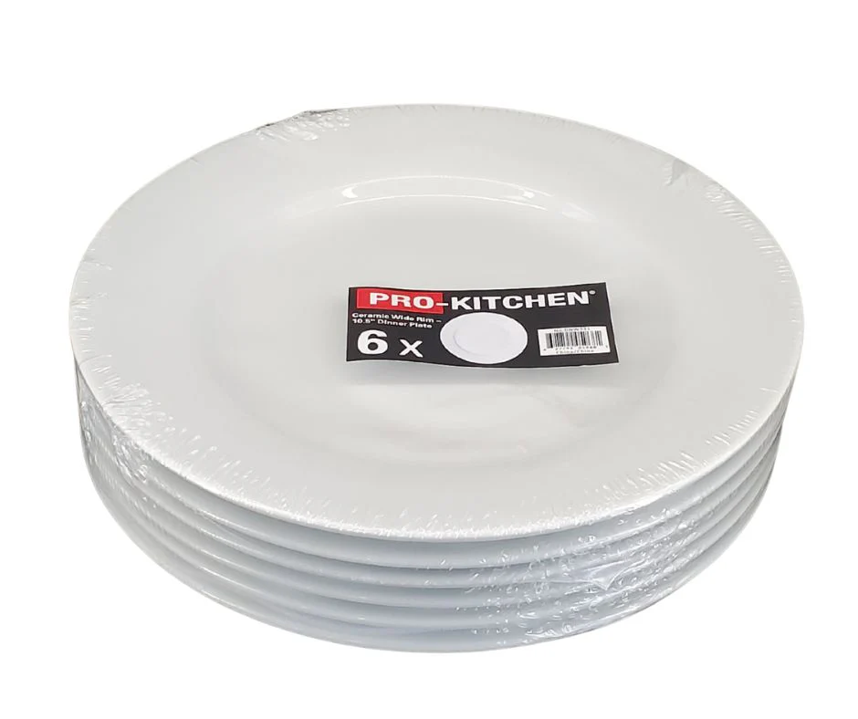 Pro-Kitchen - Ceramic Wide Rim - 10.5" Dinner Plate - Image 3