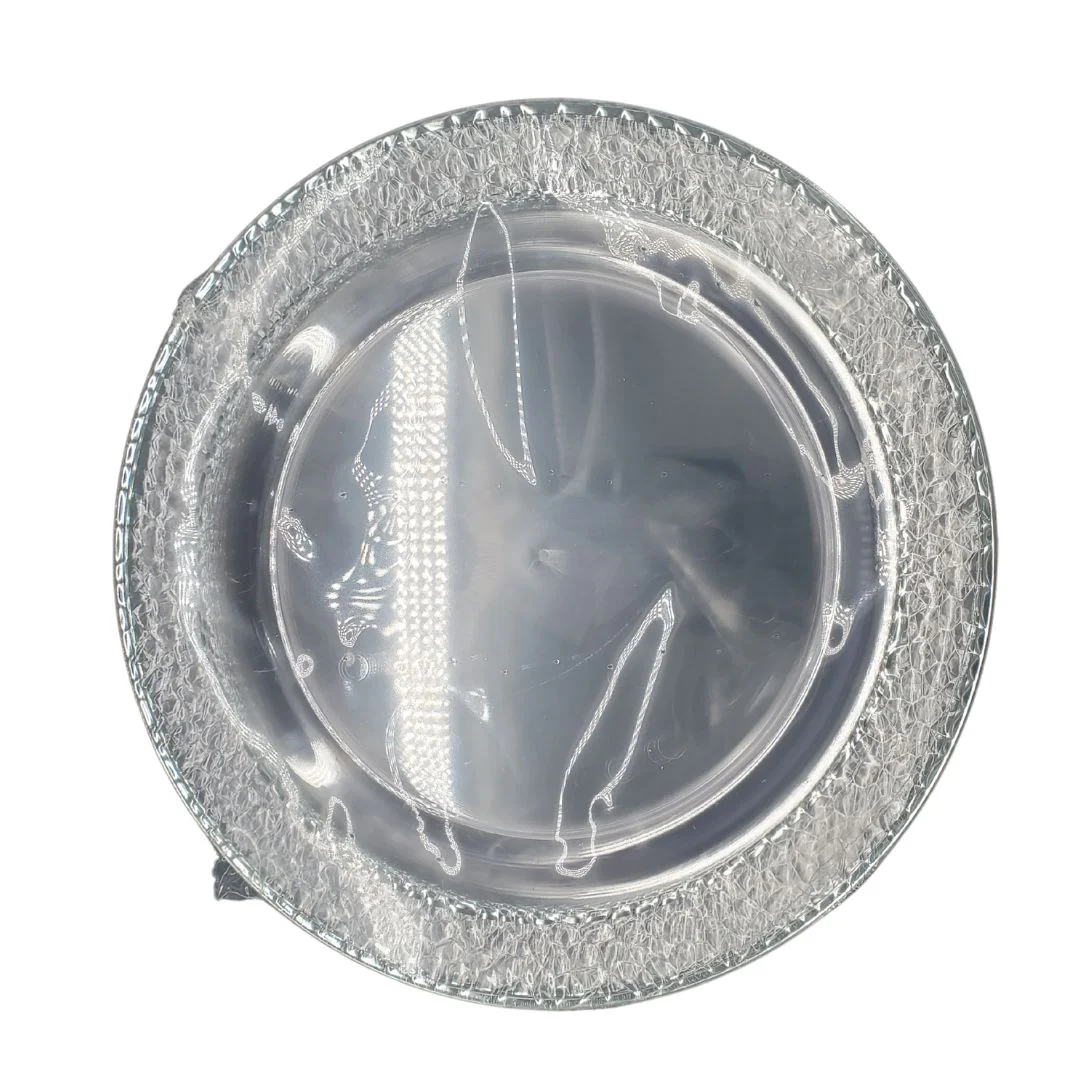 10" Hot Stamping Plate - Round - White/Gold/Clear - MN104 - Image 2