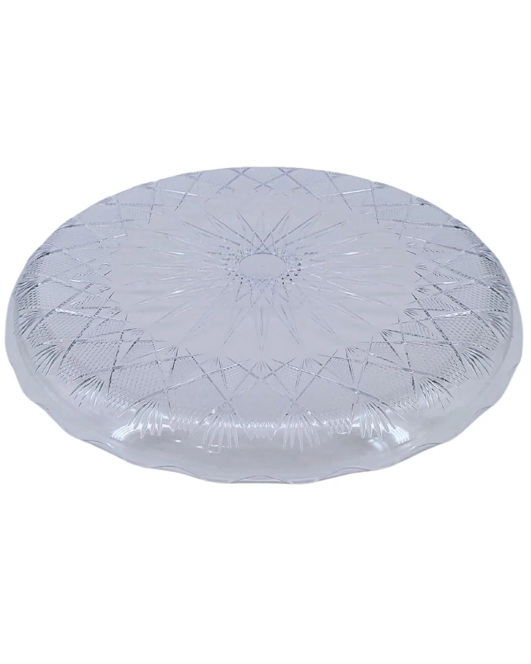 11.8" Round Tray - Clear Plastic Diamond - LHP118 - Image 3