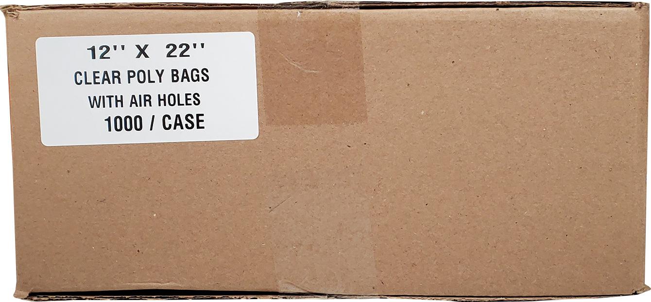 12"x22" - Poly Bags - Clear - w/Holes - Image 2