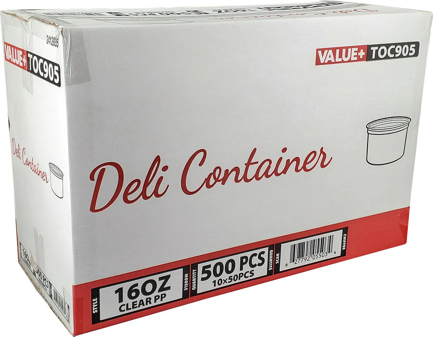 Value+ - 16oz Clear PP Deli Container - Image 3