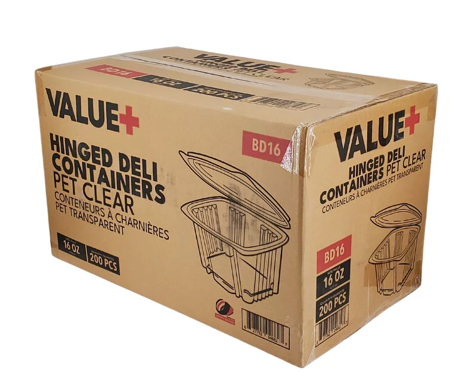 Value+ - 16oz Clear Hinged Deli Container - PET - BD16 - Image 10