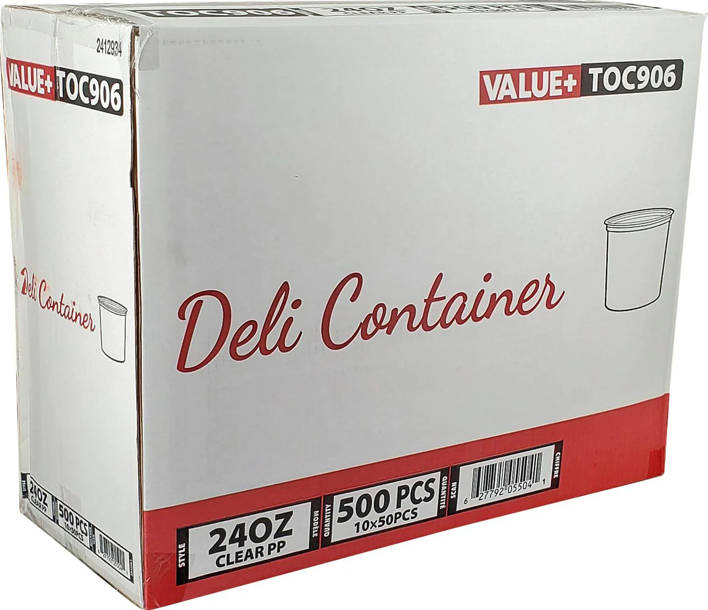 Value+ - 24oz Clear PP Deli Container - Image 3