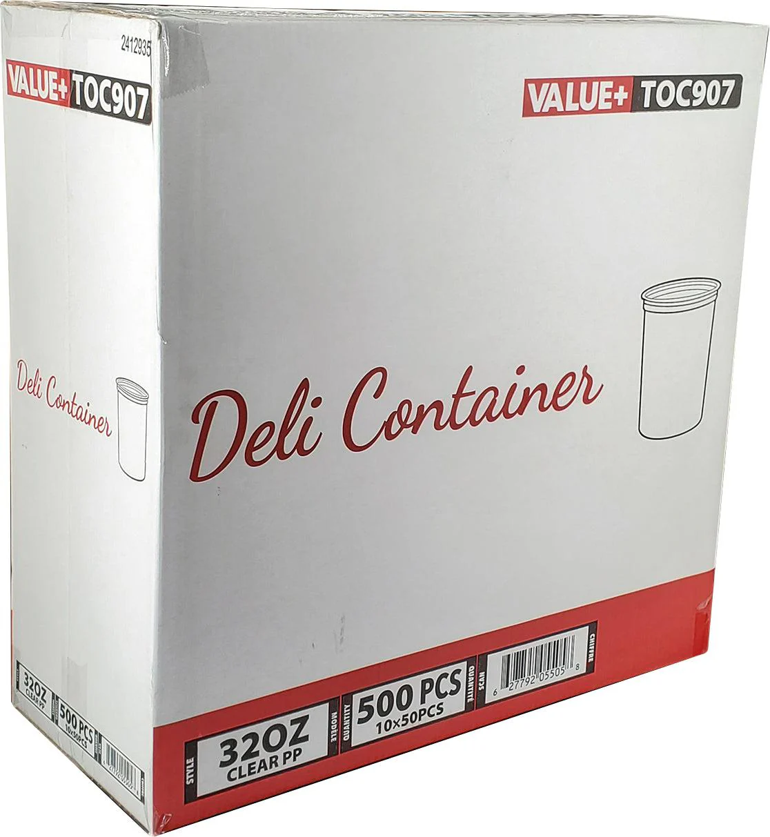 Value+ - 32oz Clear PP Deli Container - Image 2