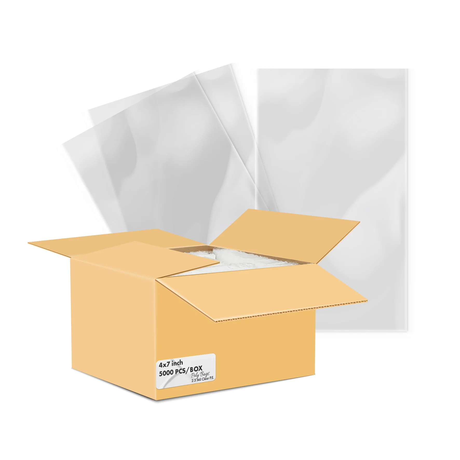4"x7" Plastic Bags - P.E. - 2.5 mil - Image 6