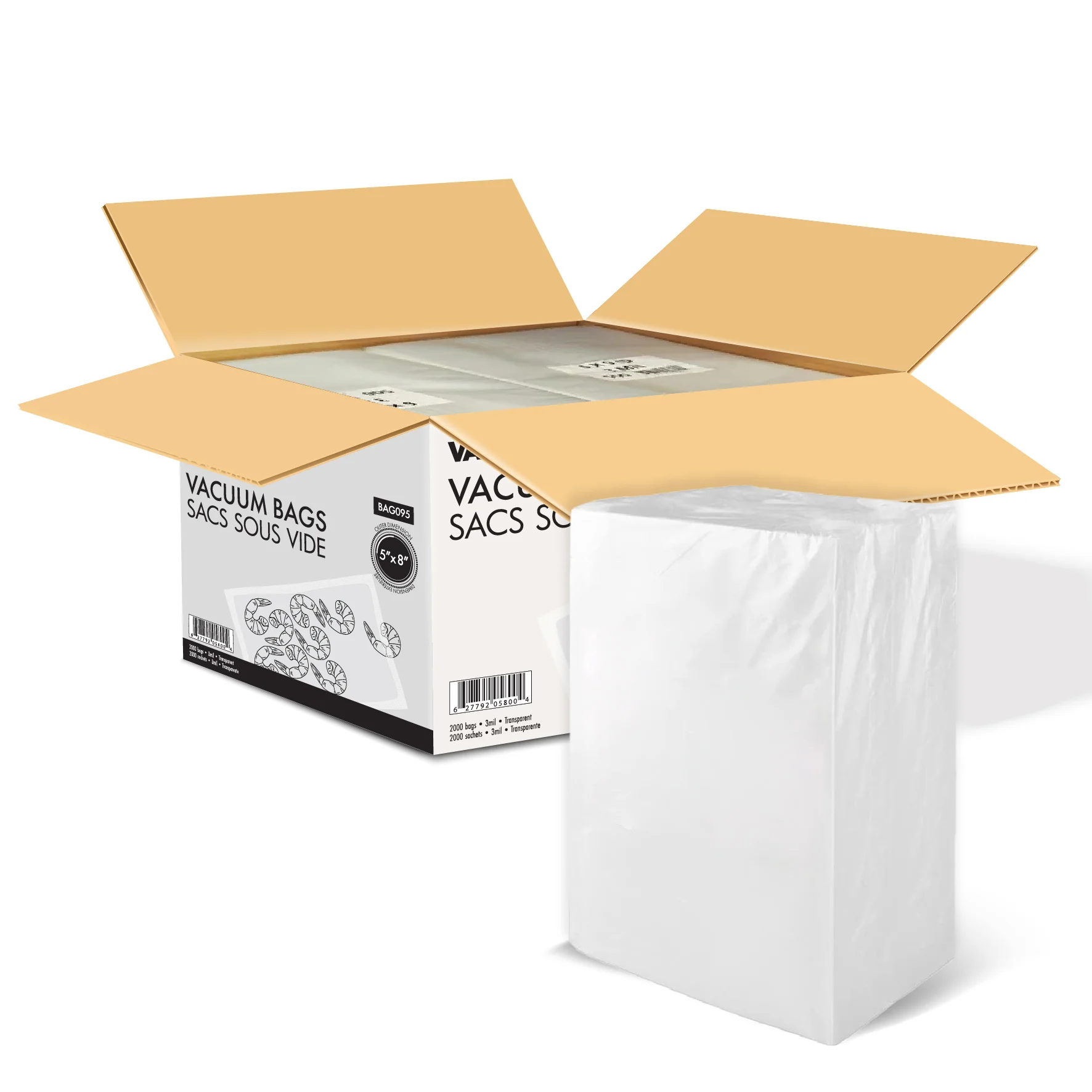 Value+  - 5"x8" - Vacuum Bags - O.D. - 3Mil - Image 3
