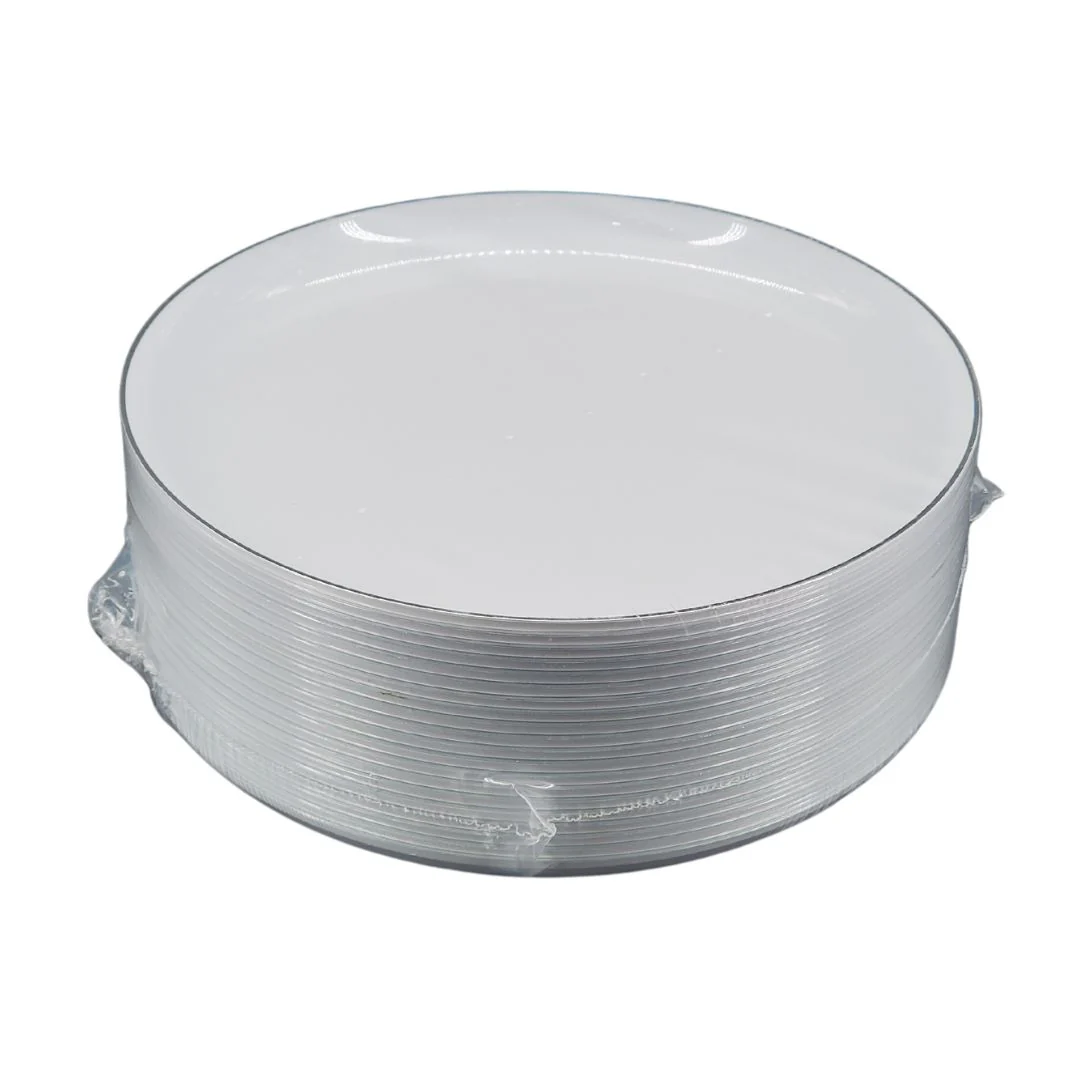 6" Hot Stamping Plate - Round - White/Silver - LB60 - Image 2