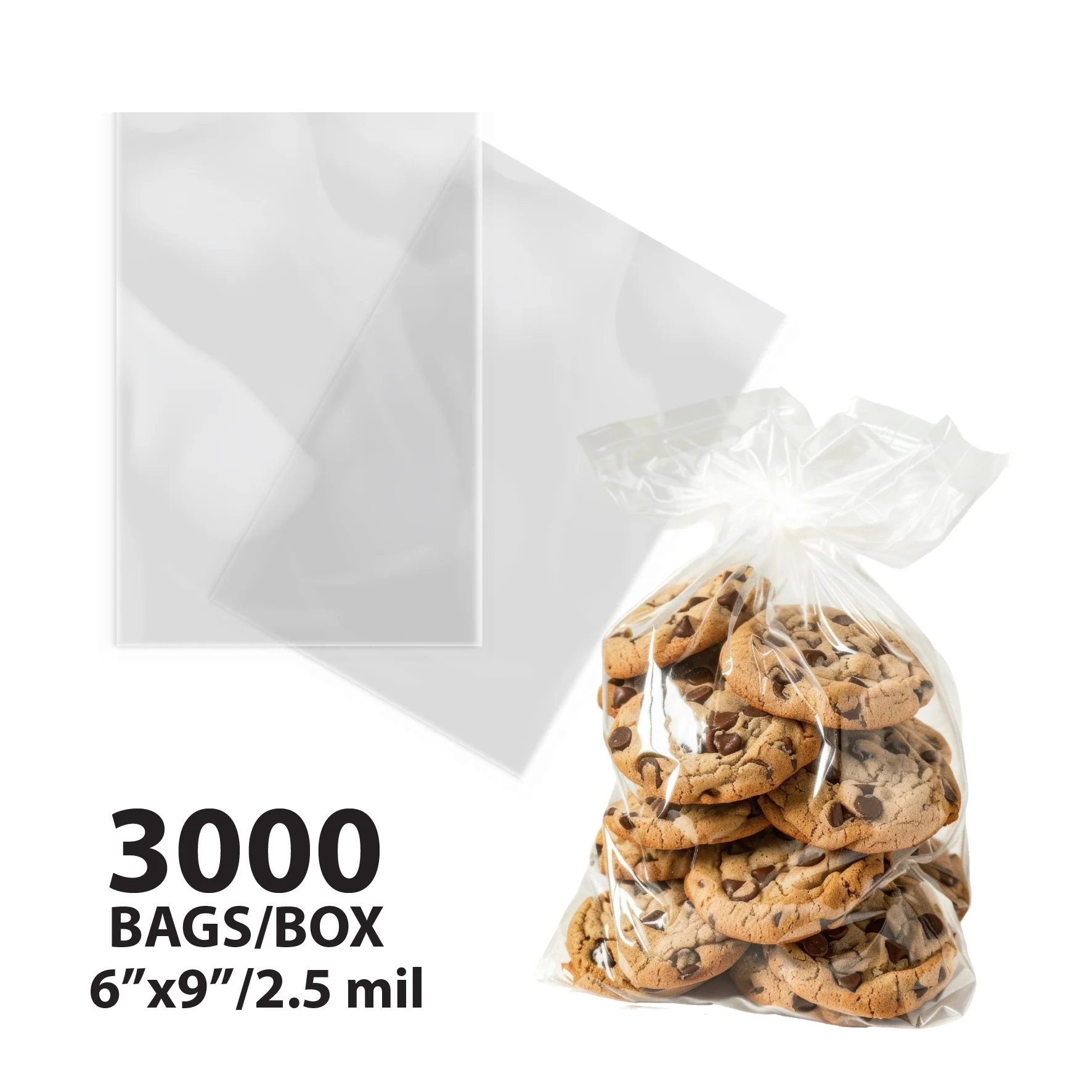 6"x9" - Plastic Bags - P.E. - 2.5 mil - Image 3