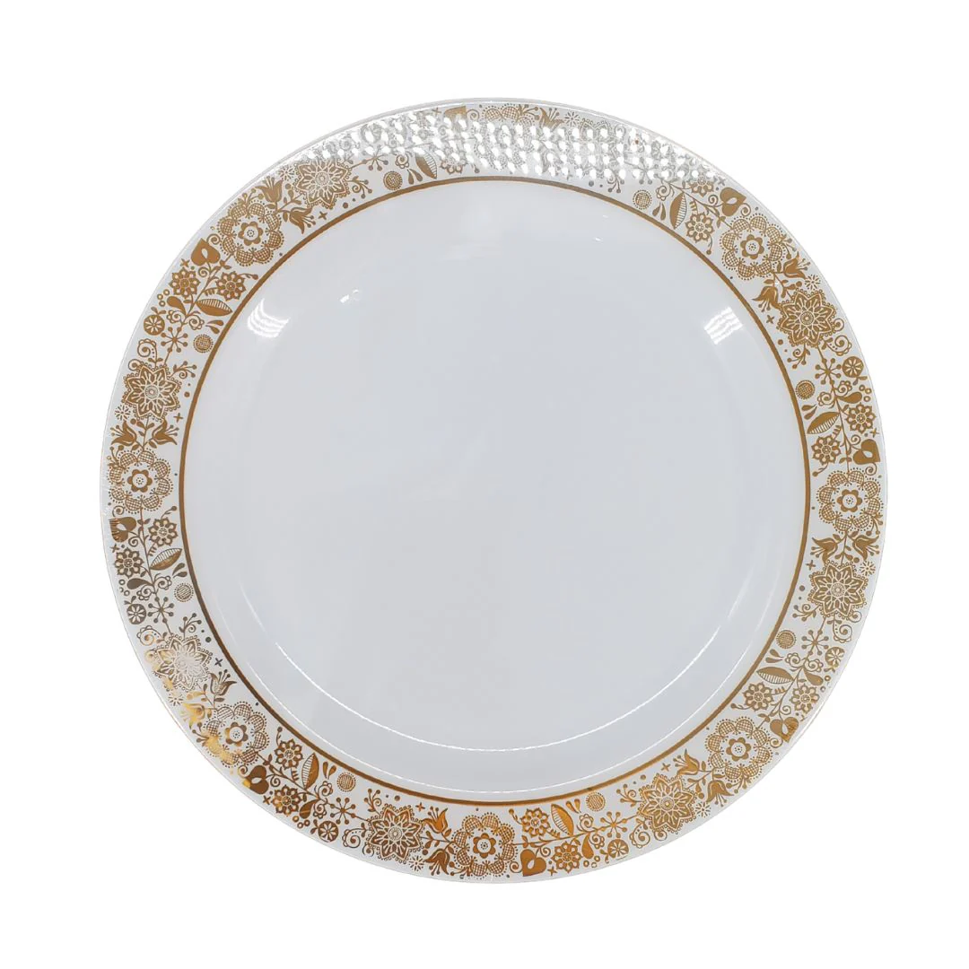 7.5" Hot Stamping Plate - Round - White/Gold - NRP75-2 - Image 2