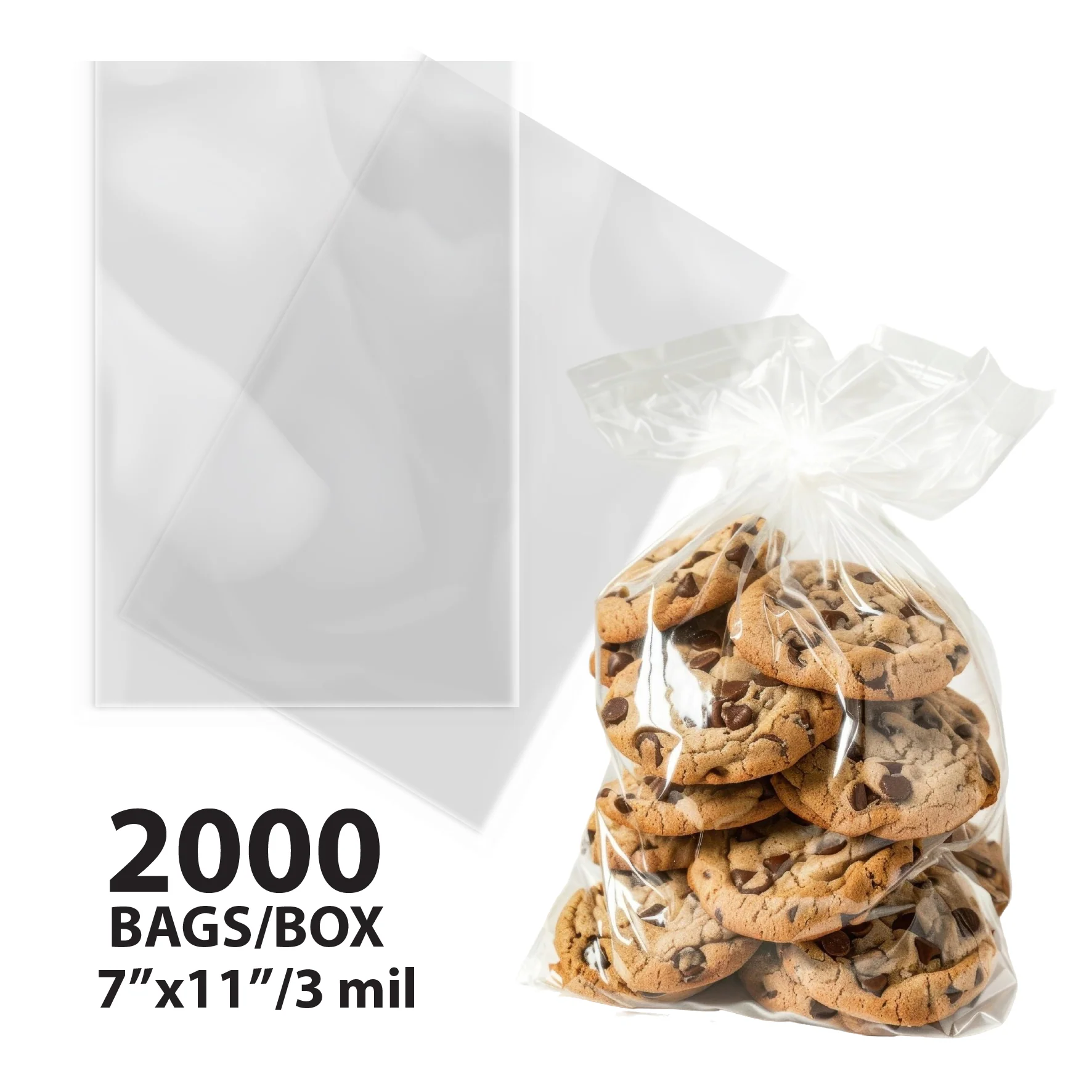 7"x11" - Plastic Bags - P.P.U. - Shiny - 2.5/3 mil - Image 3