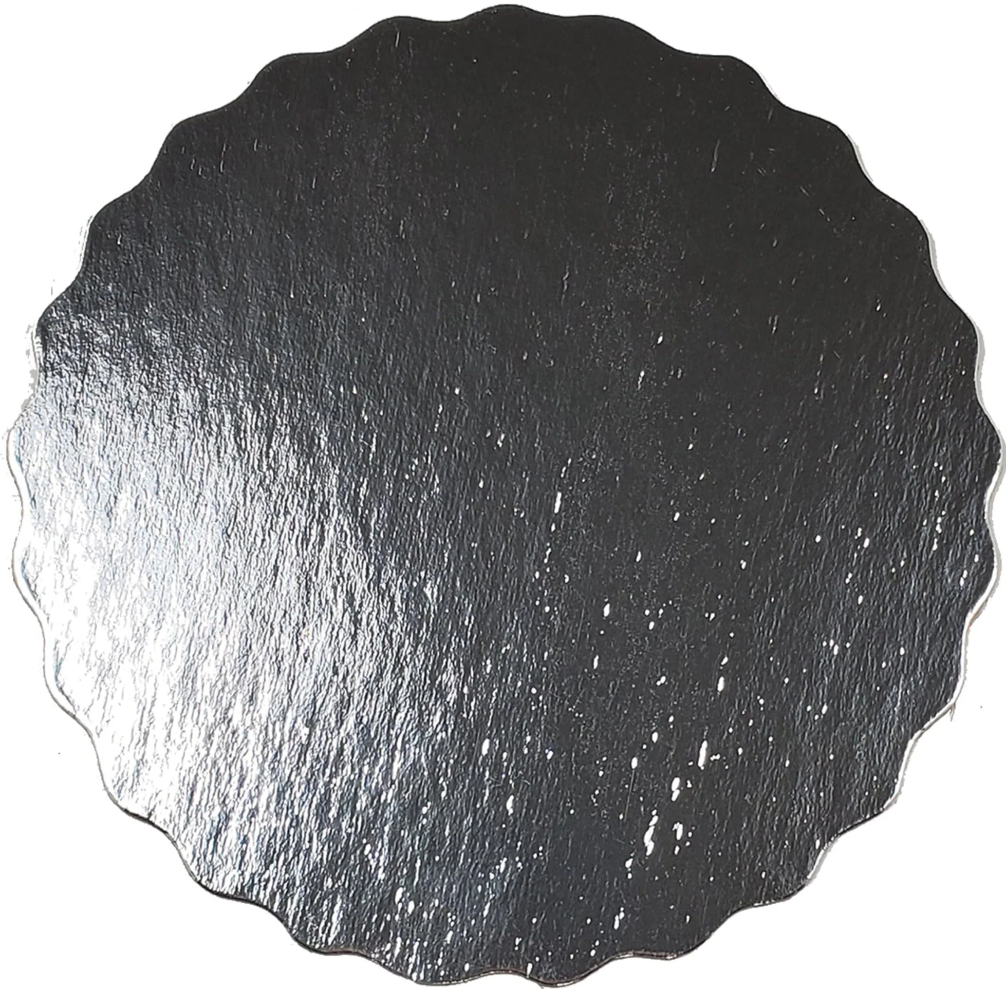 CLR - Enjay - 8" Round Silver Scalloped Cake Boards .070 - Image 2