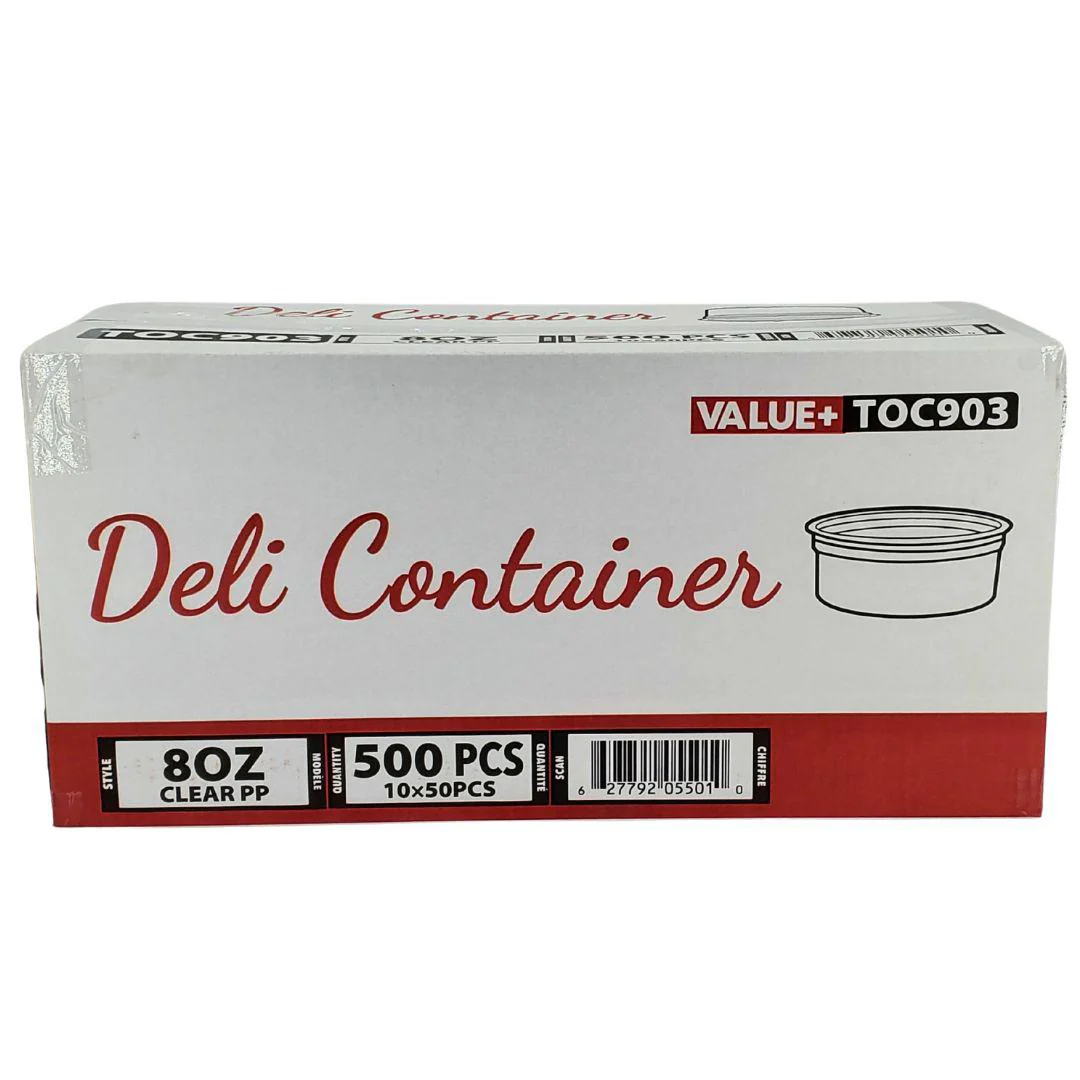 Value+ - 8oz Clear PP Deli Container - Image 2