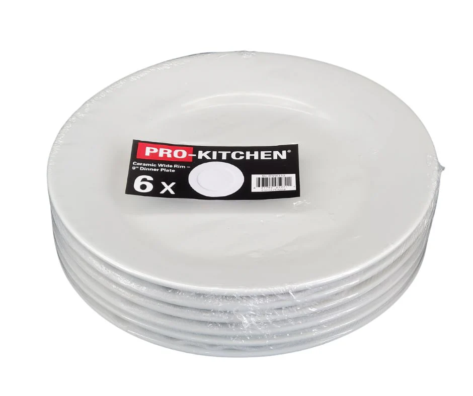 Pro-Kitchen - Ceramic Wide Rim - 9" Dinner Plate - Image 3