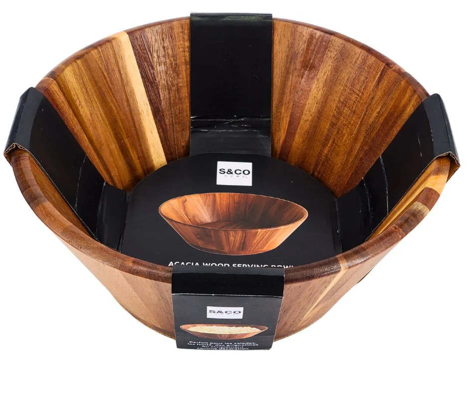 Acacia - Wood Salad Bowl 28CM - Image 5