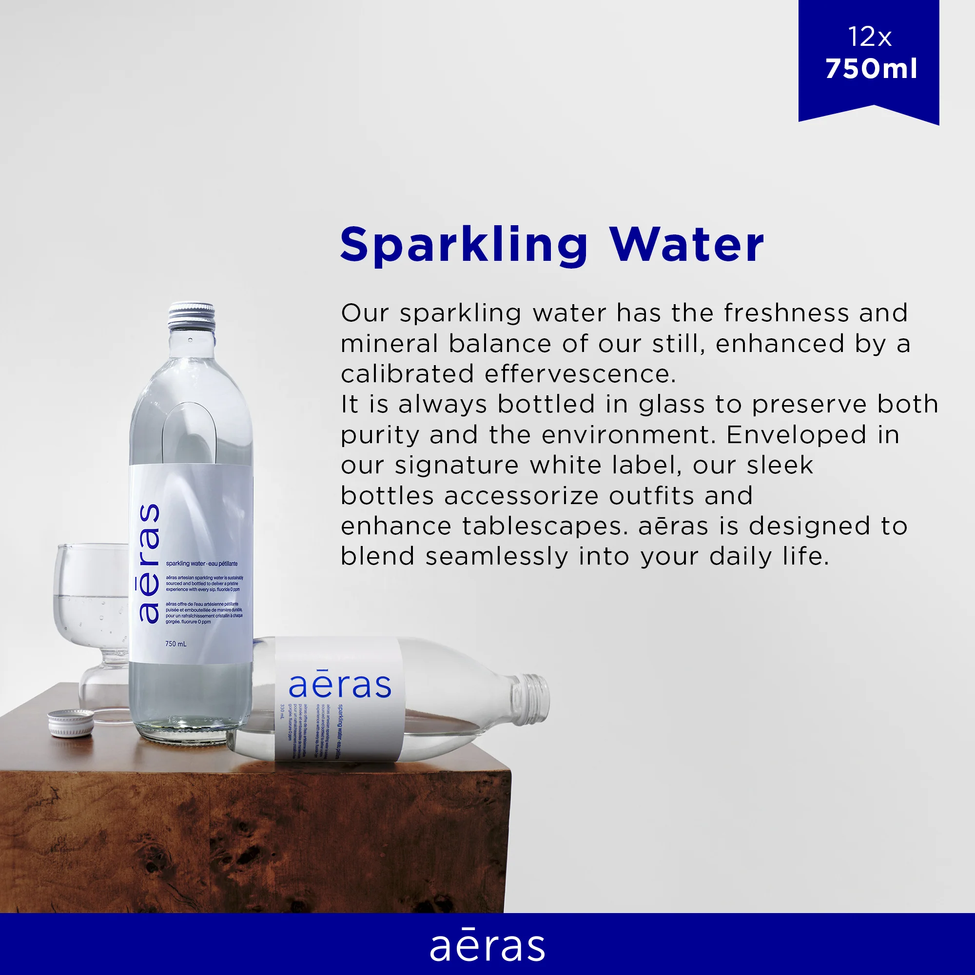 Aeras - Premium Sparkling Water - Glass - 750ml - Image 2