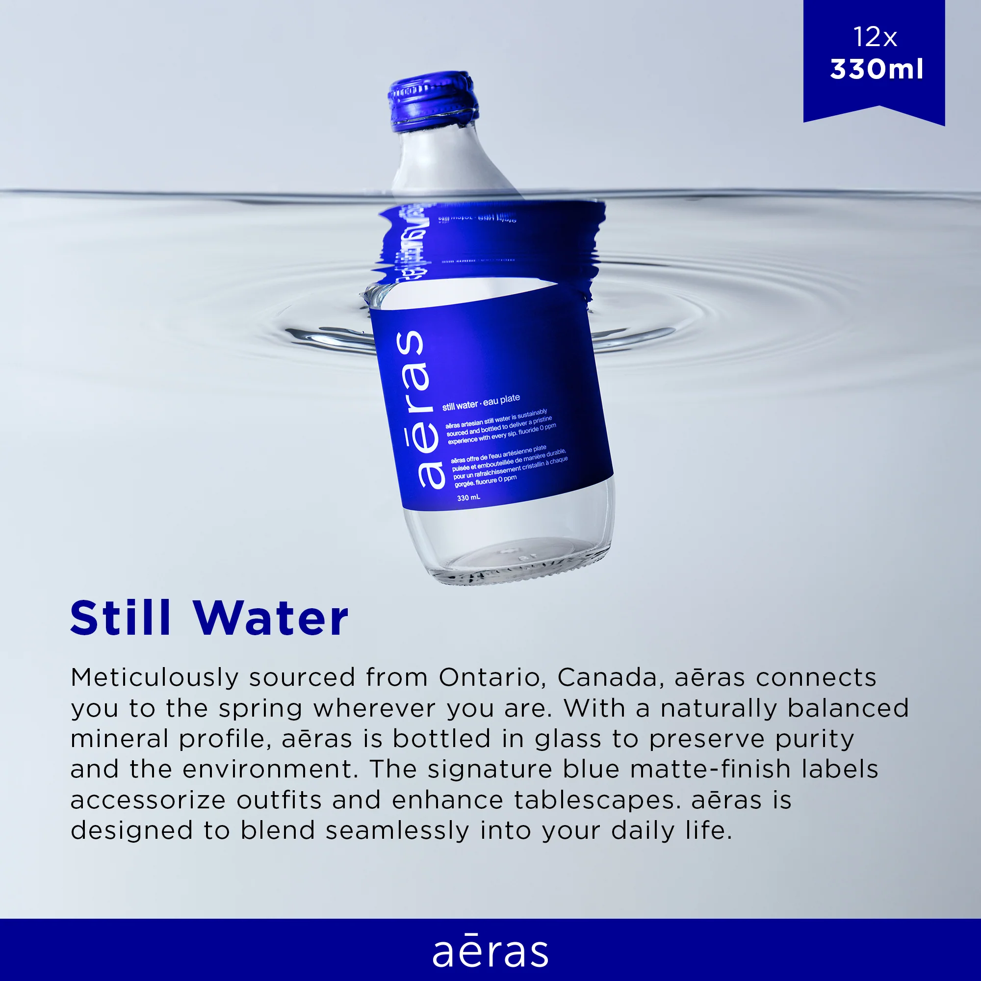 Aeras - Premium Still Water - Glass - 330ml - Image 2