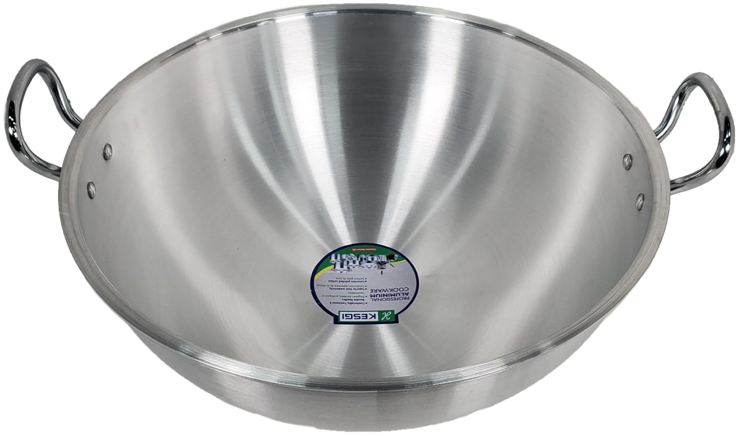 24"x12" - Wok - Aluminum w/Lid - Image 2