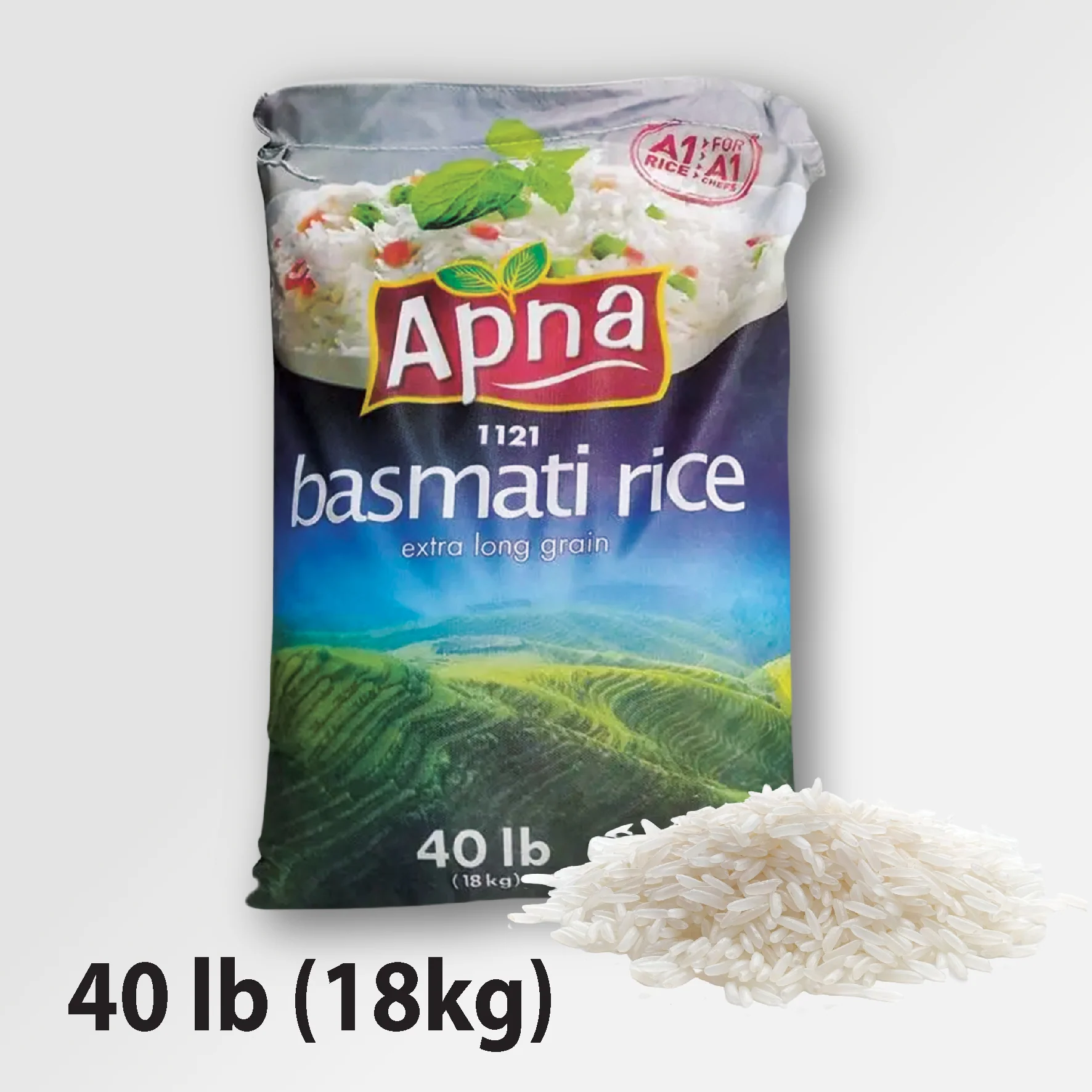 Apna - Basmati Rice - Extra Long - Blue Bag - 1121 - Image 2