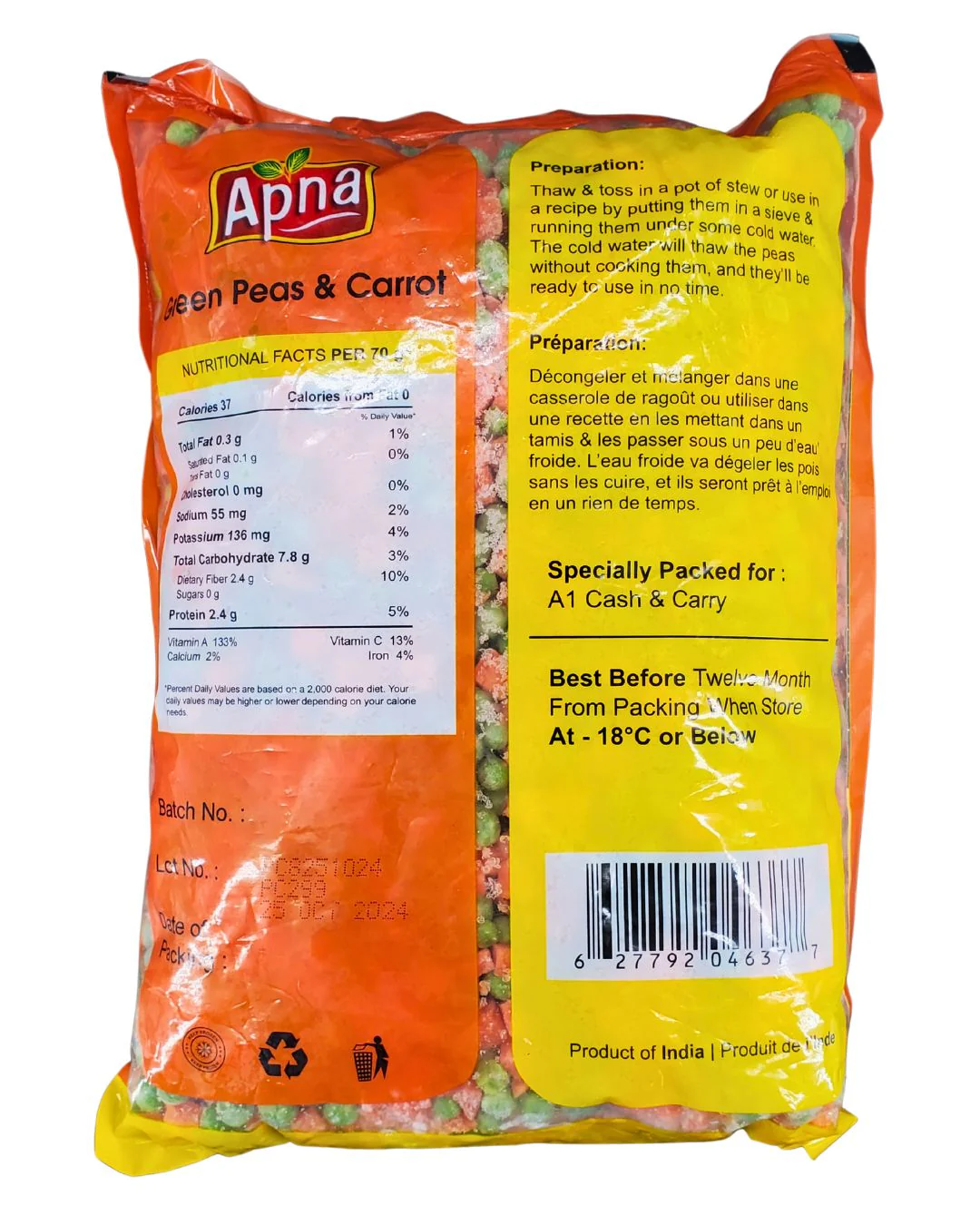Apna - Green Peas & Carrots - Image 2