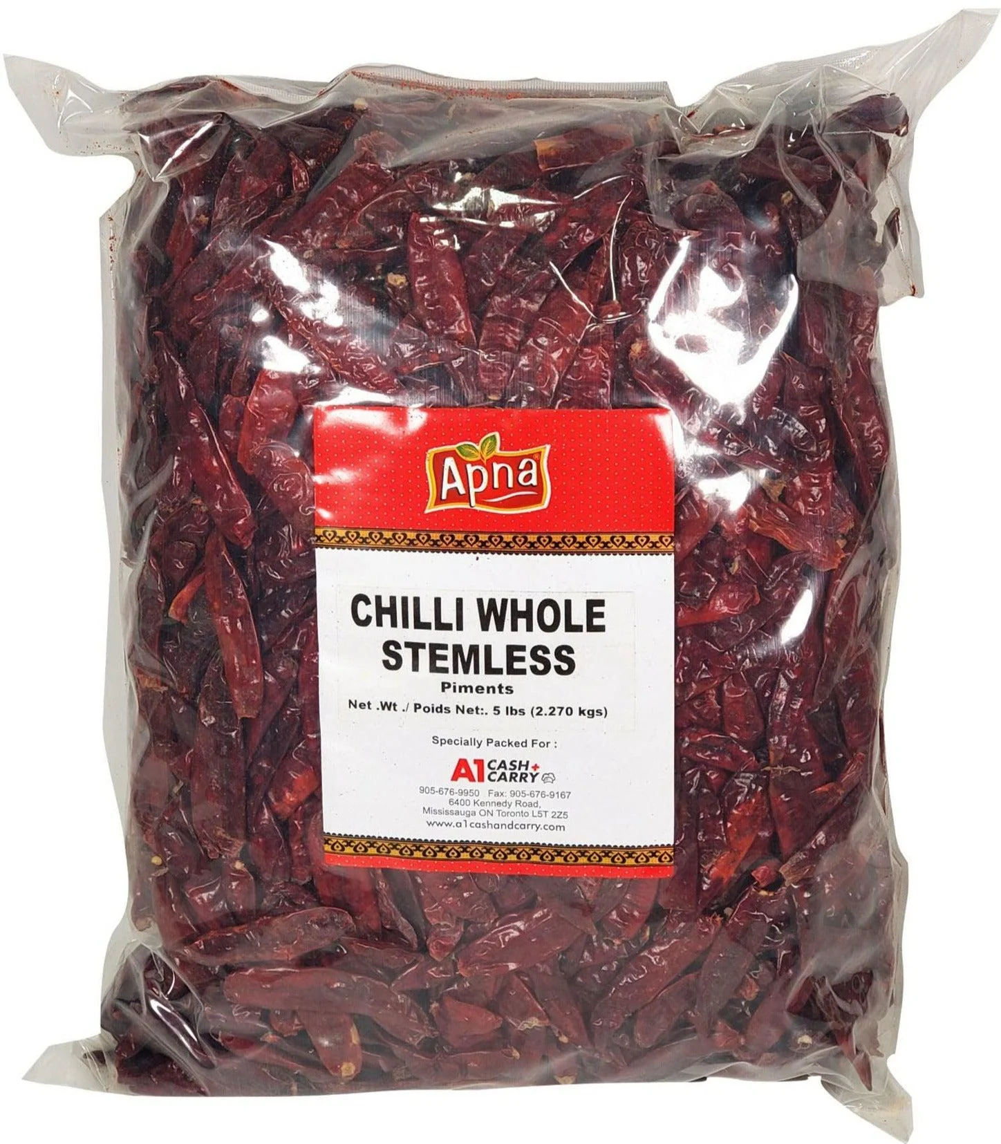 Apna - Red Chilli Whole - Stemless - Image 2