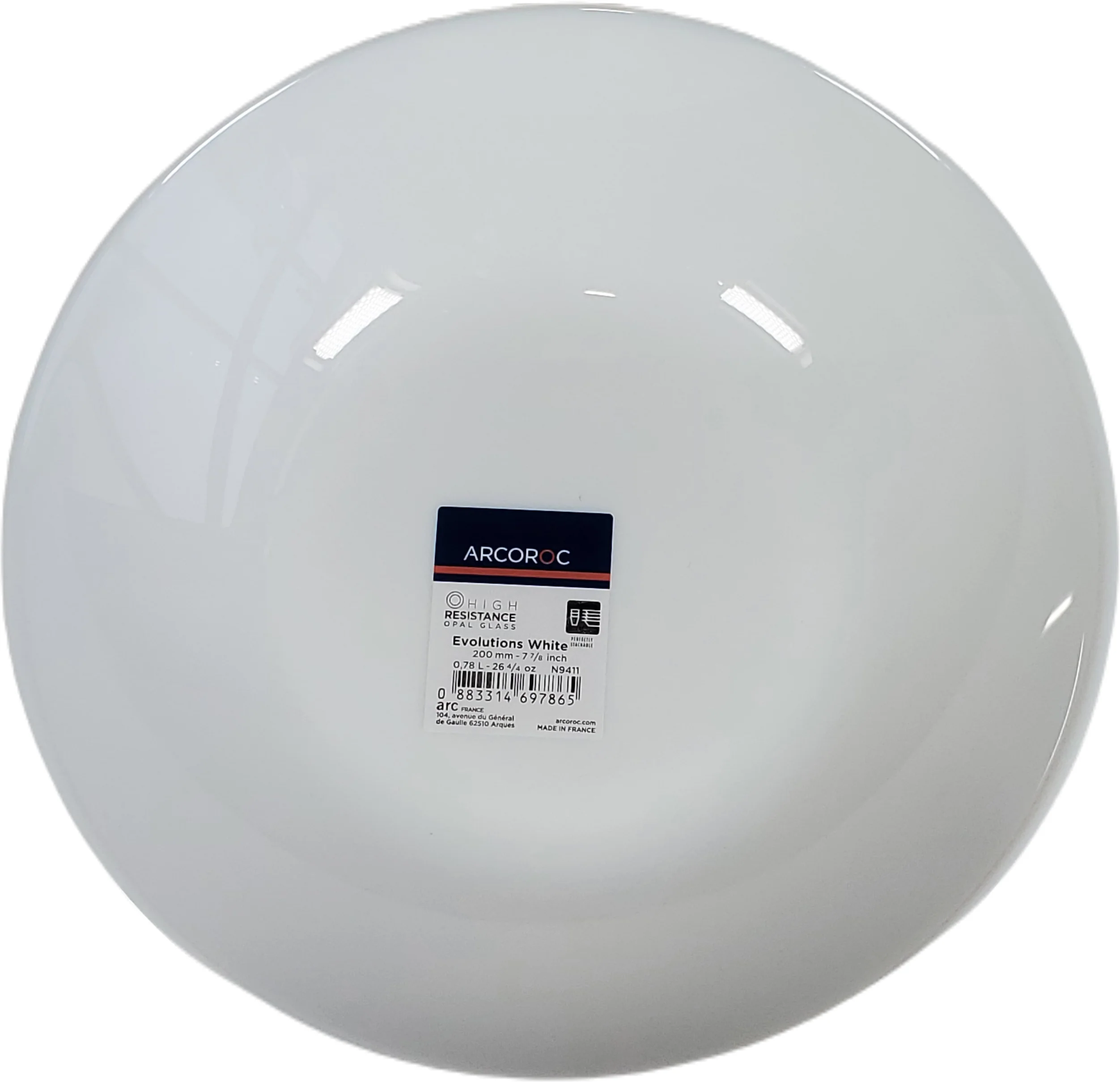 Arcoroc - White Soup Plate - 7-3/4" - N9411 - Image 2