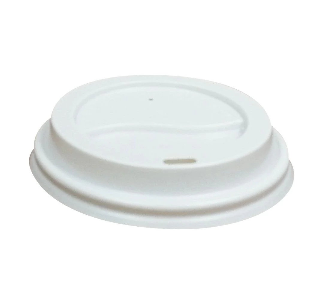 Morning Dew - Dome Sip Lid for 10-24 oz Hot Paper Cups - White - 10DL-W - Image 2