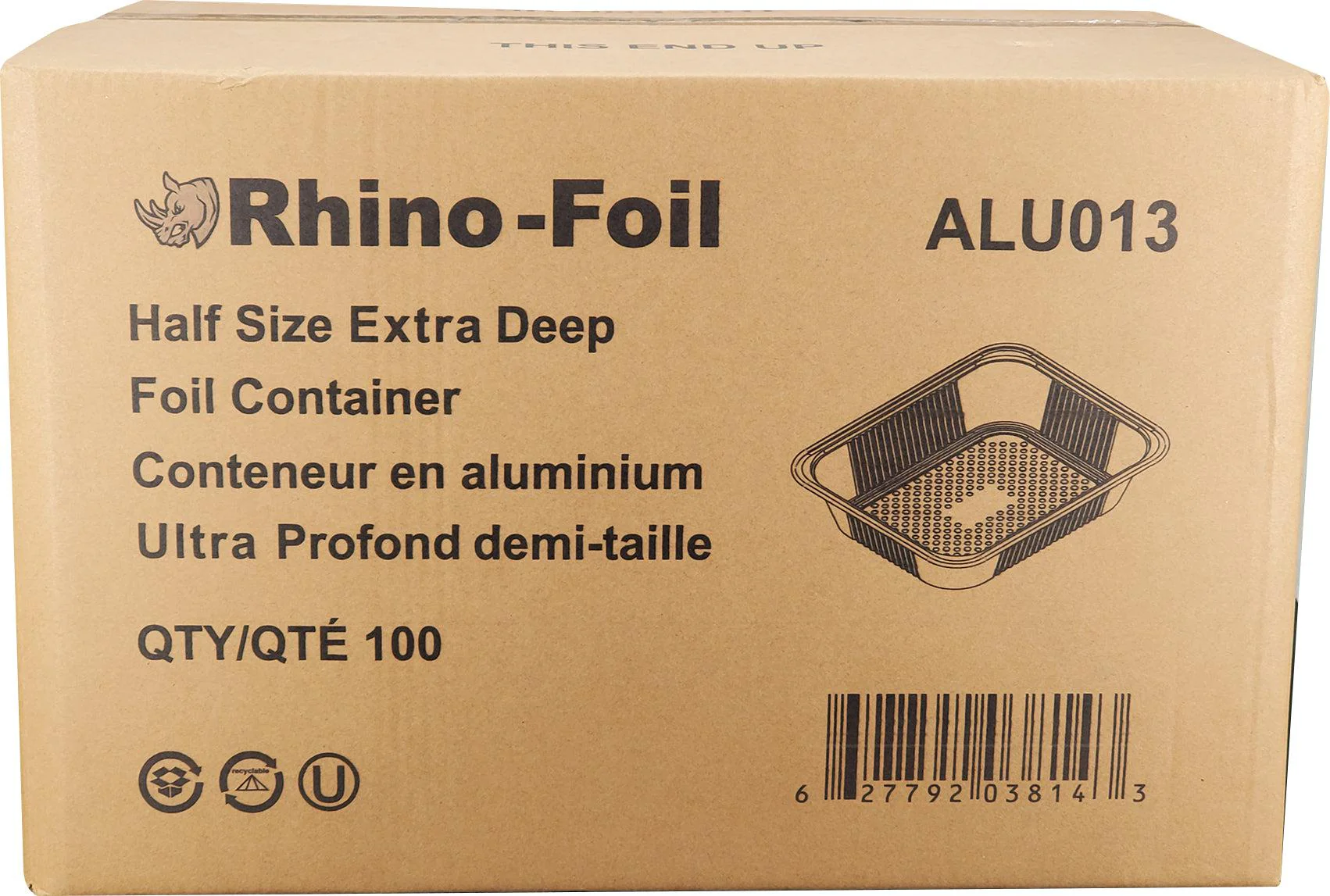 Rhino-Foil - Aluminium Tray - Half Size - Extra Deep - Image 3