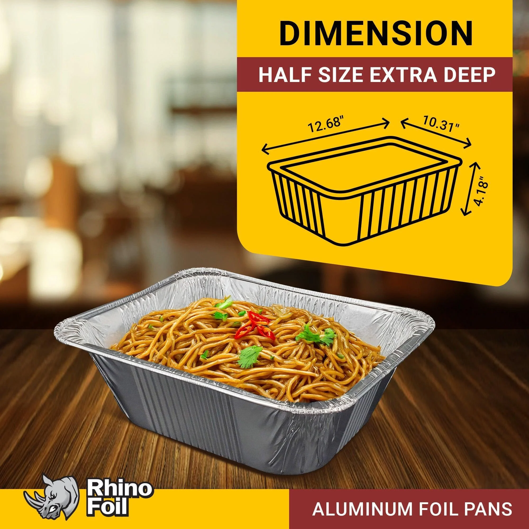 Rhino-Foil - Aluminium Tray - Half Size - Extra Deep - Image 6