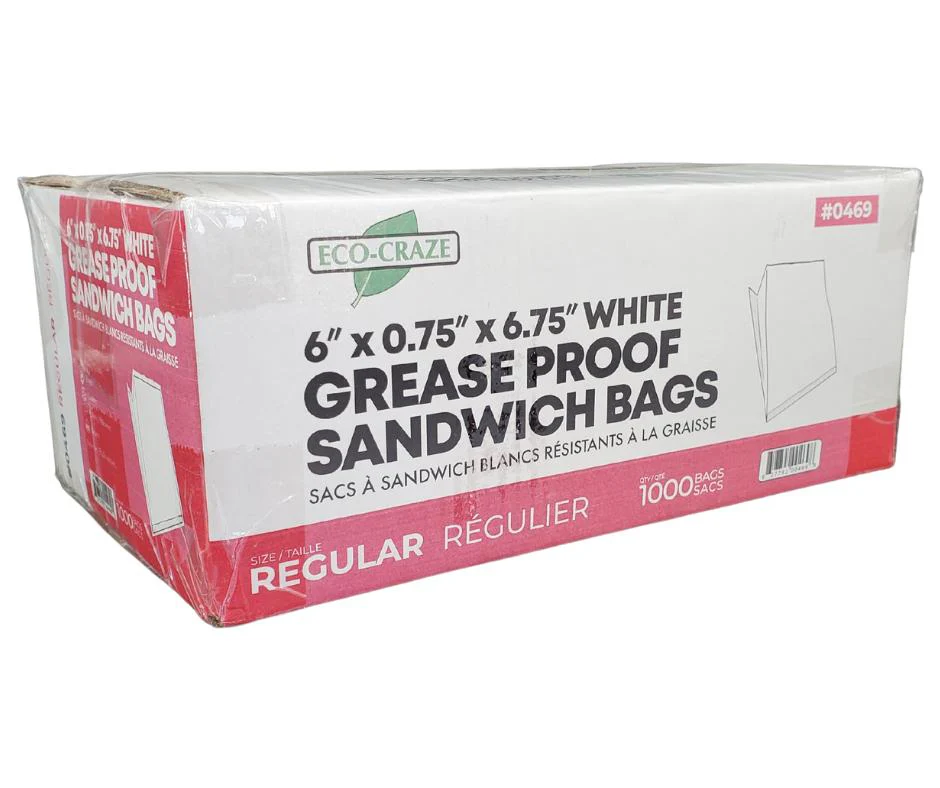 Eco Craze – Regular Sandwich Bags 6x0.75x6.75 – White - Image 2
