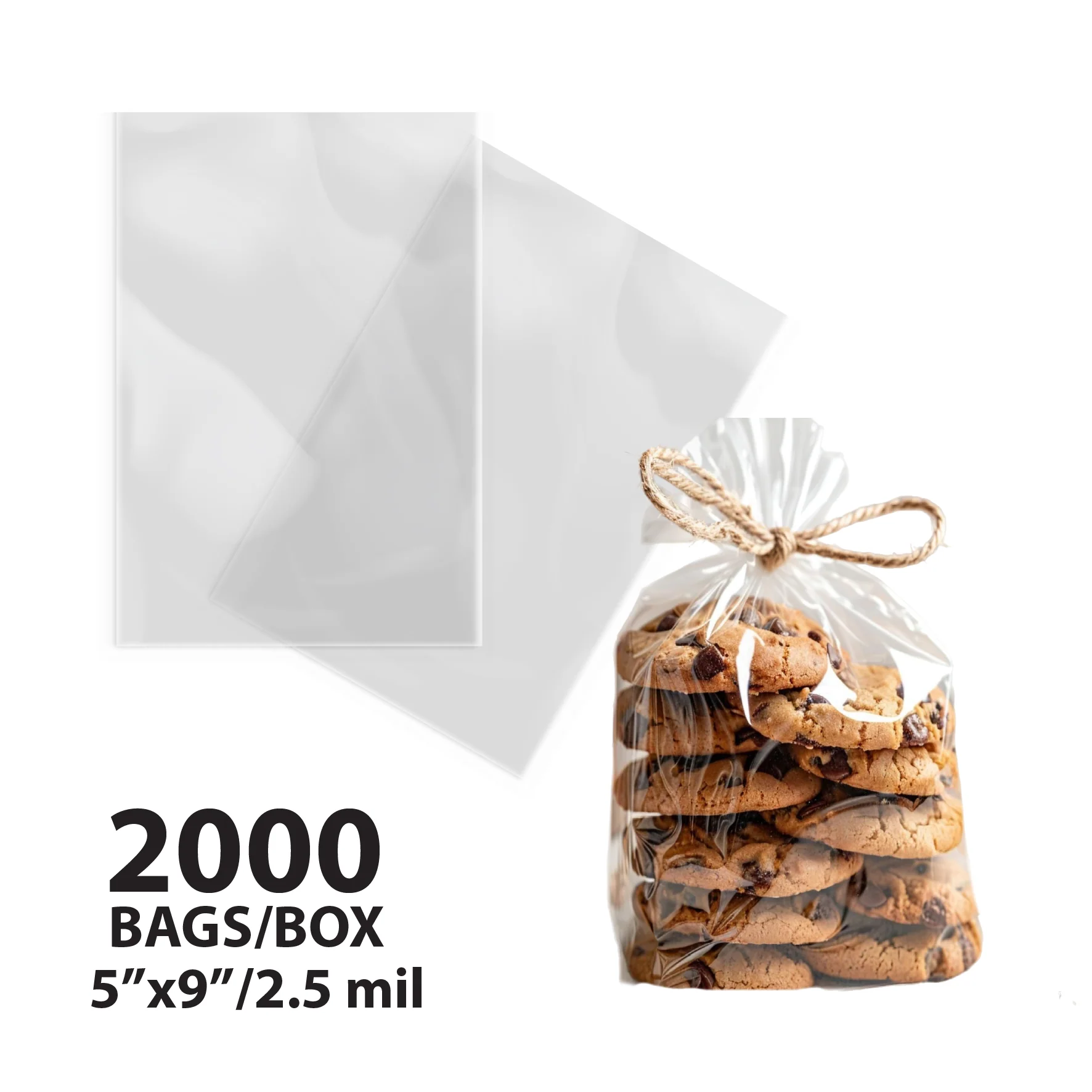 5"x9" - Plastic Bags - P.P.U. - Shiny - 2.5 mil - Image 3