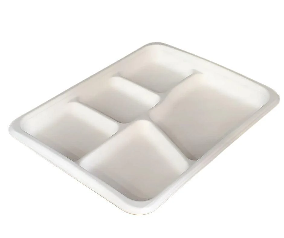 Eco-Craze - Bagasse - 5 Compartment Plate - Image 3