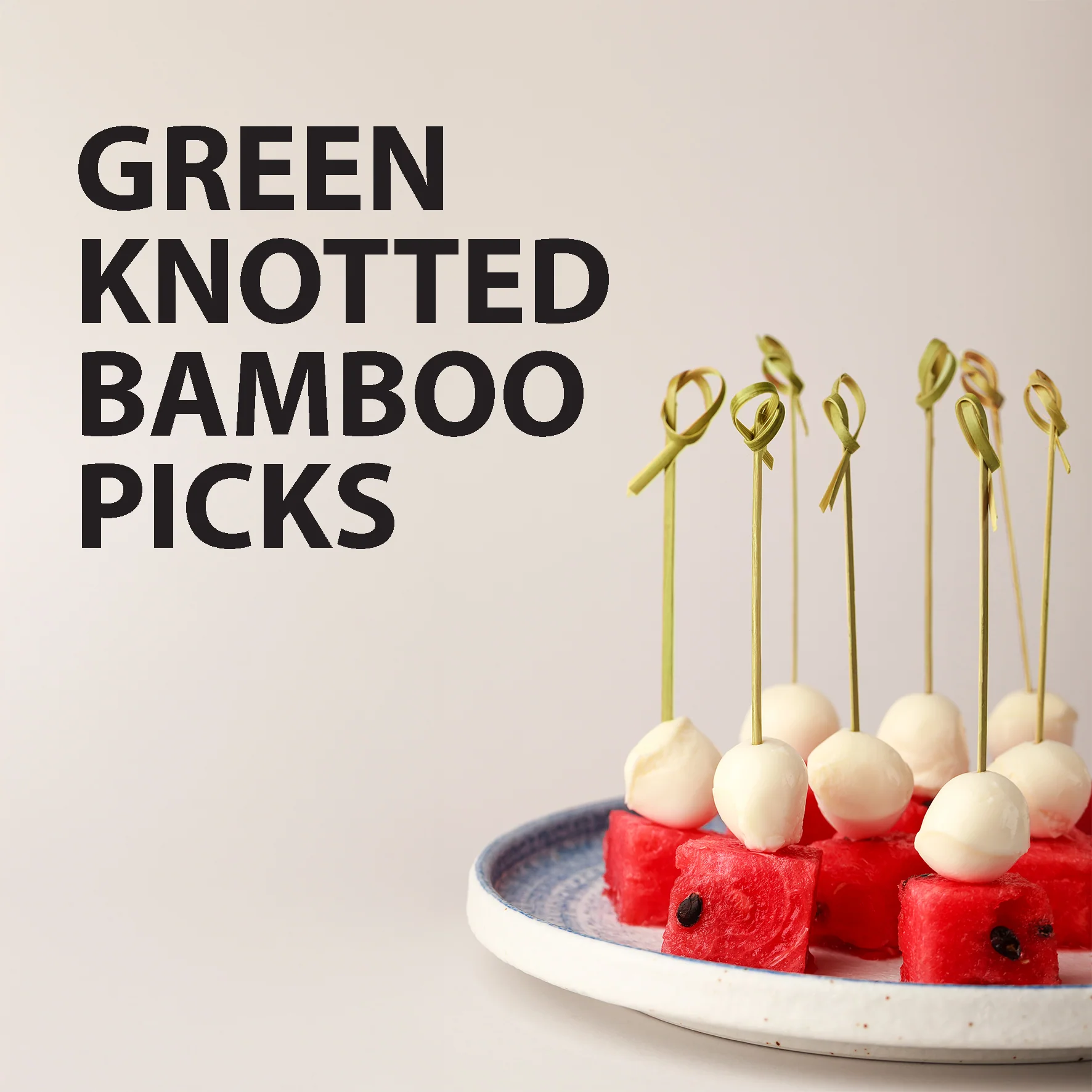 Eco-Craze - Bamboo Knot Pick - 6" - Green - BK3615 - Image 2