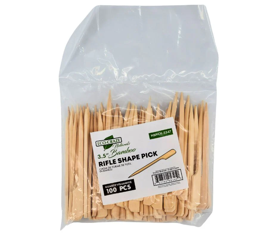 Eco-Craze - Bamboo Rifle Shape Pick 3.5" - BK4309 - Image 2