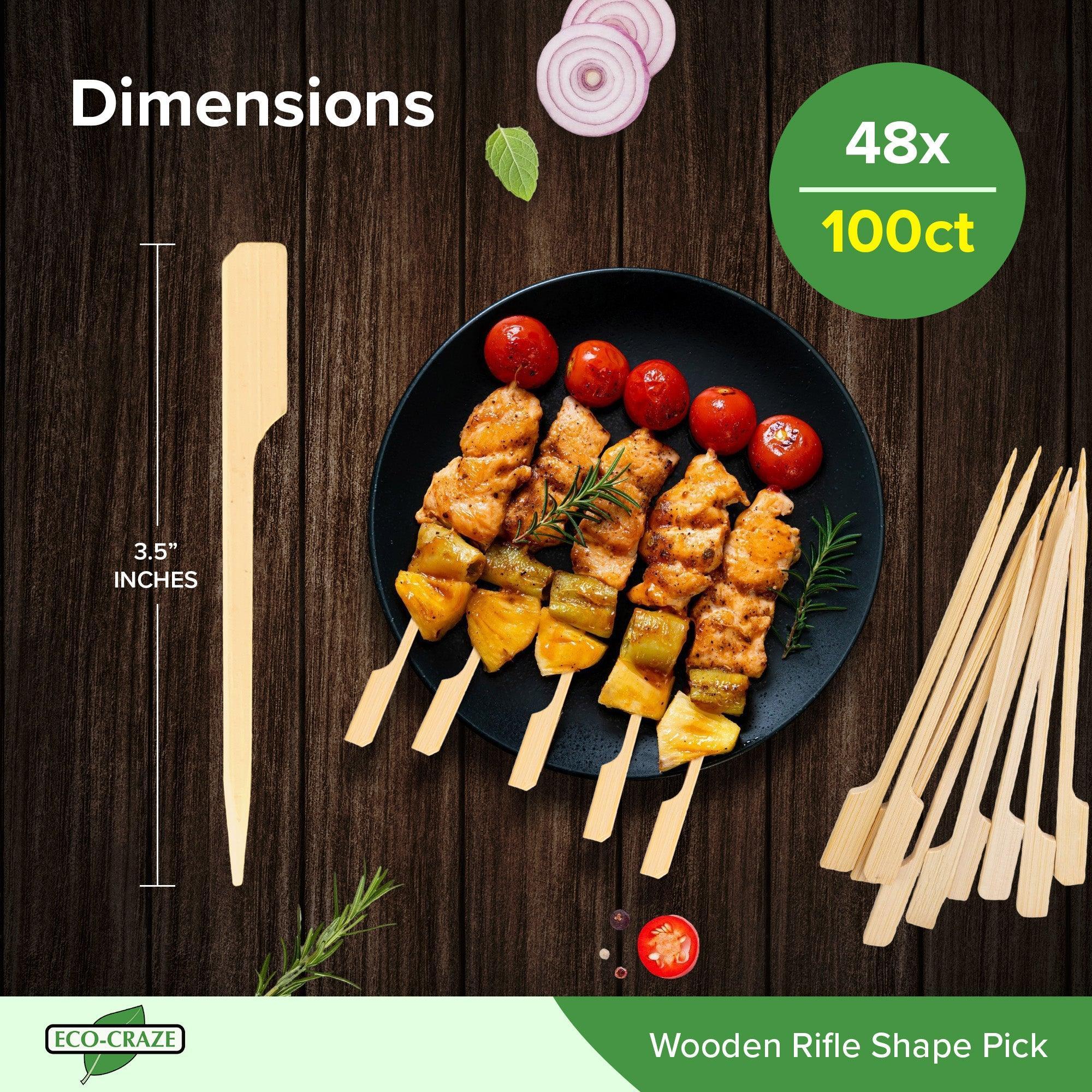 Eco-Craze - Bamboo Rifle Shape Pick 3.5" - BK4309 - Image 4