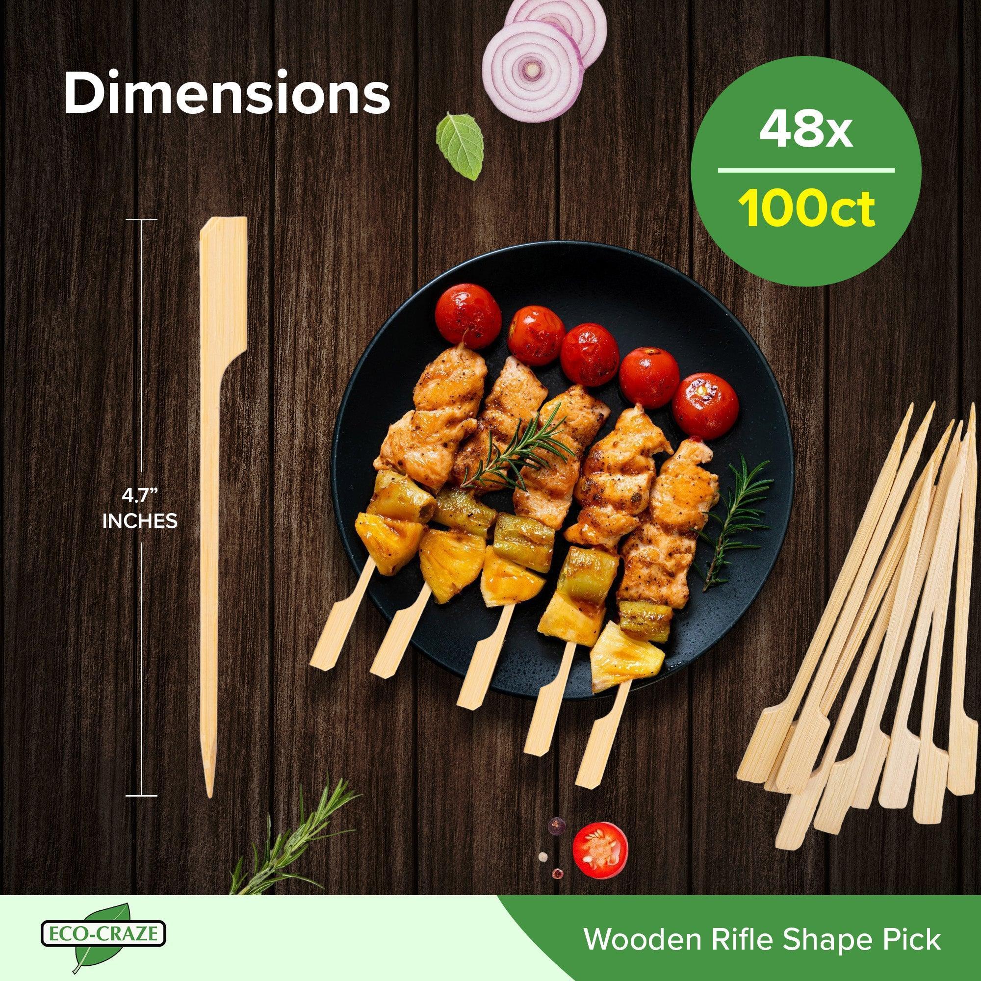 Eco-Craze - Bamboo Rifle Shape Pick 4.7" - BK4312 - Image 7