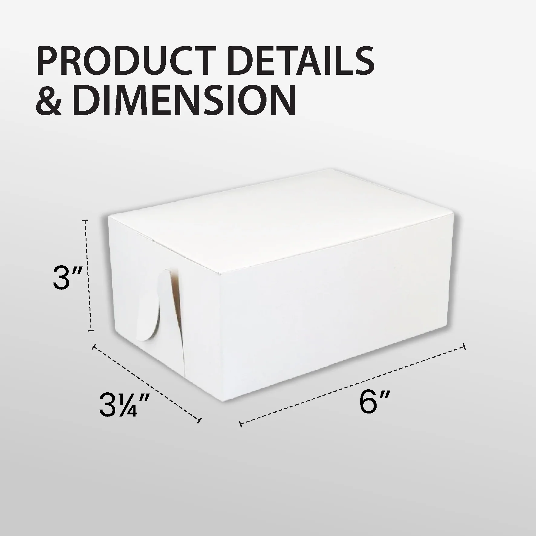 EB - White Cake Boxes - 6x3¼ x 3 - Image 4