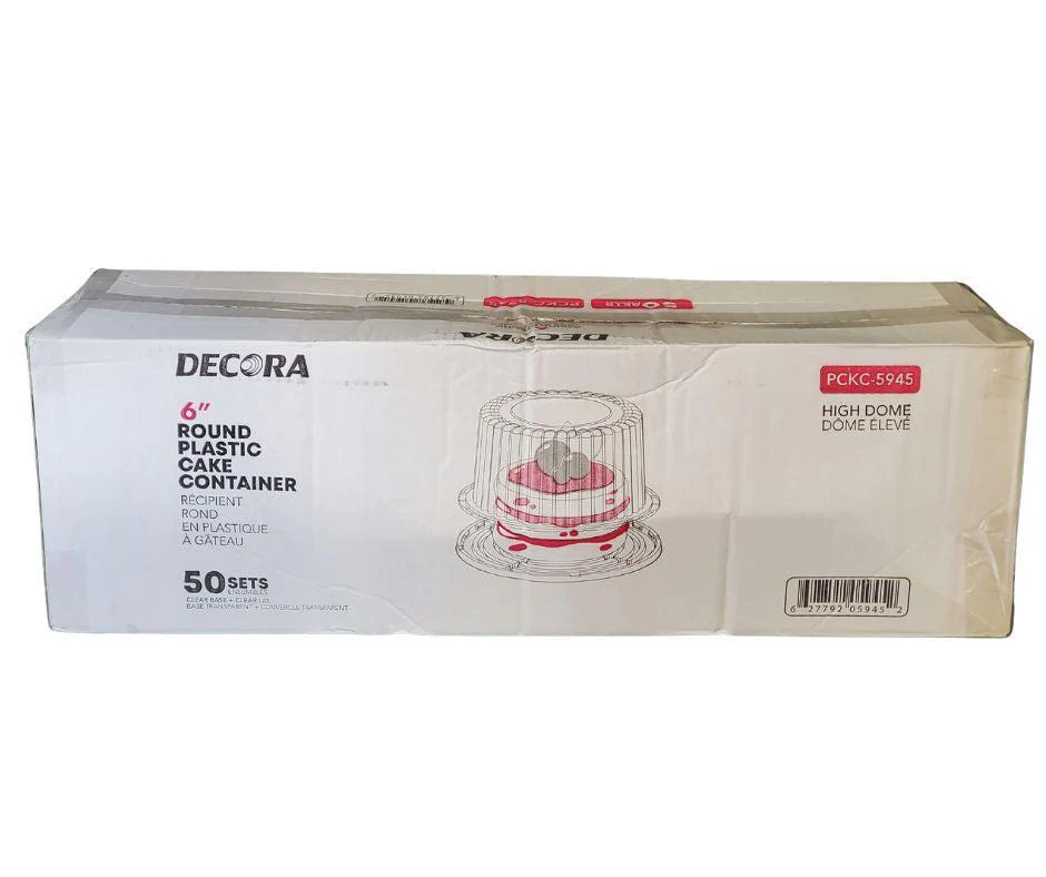 Decora - 6inch - Plastic Round Cake Box - Clear - Combo - Image 3