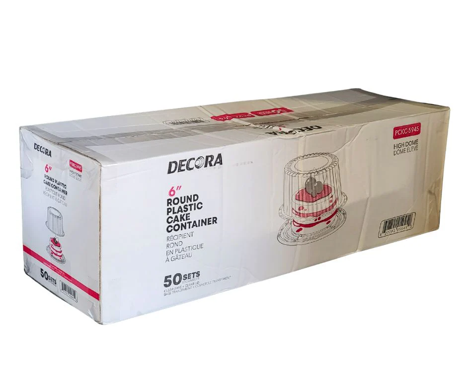Decora - 6inch - Plastic Round Cake Box - Clear - Combo - Image 4