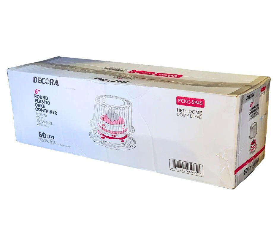 Decora - 6inch - Plastic Round Cake Box - Clear - Combo - Image 5