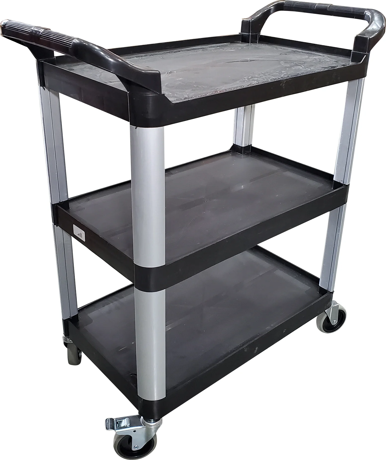 Spartano - Small (84*43*95 cm ) 3 Shelf Trolley, Black/Grey - 4896 - Image 2