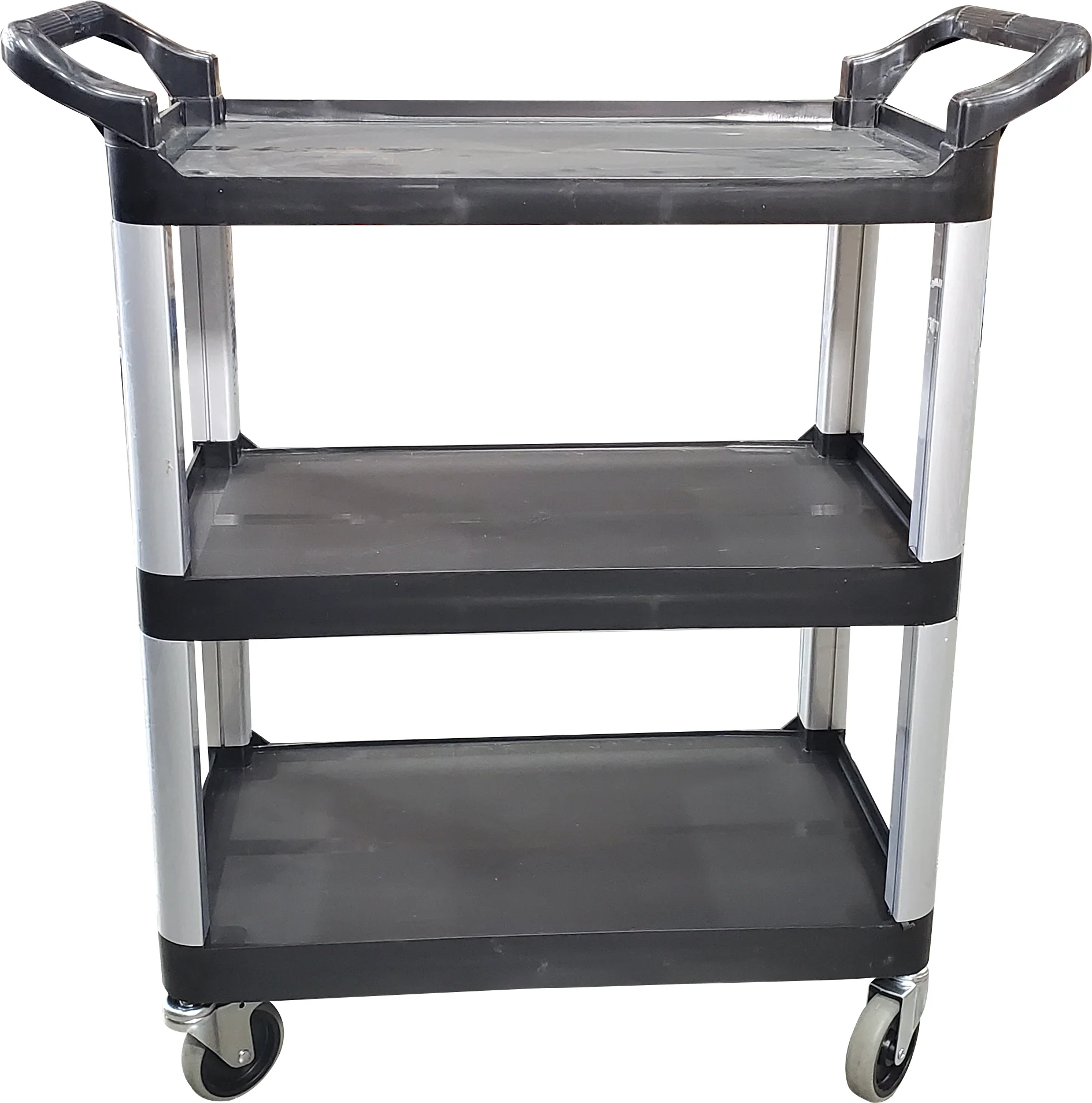 Spartano - Small (84*43*95 cm ) 3 Shelf Trolley, Black/Grey - 4896 - Image 3