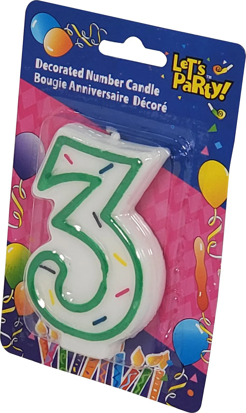 Cake Candle - 3" Number 3 - 45113 - Image 2