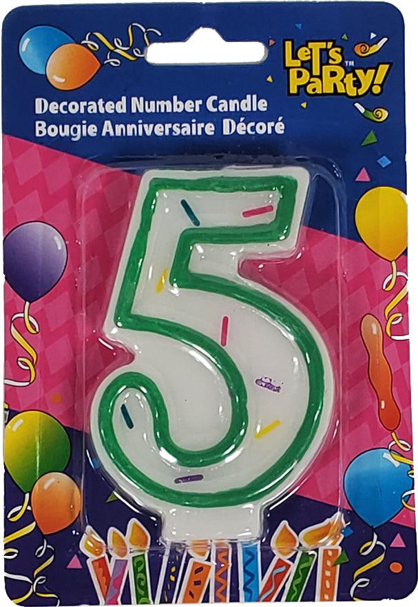 Cake Candle - 3" Number 5 - 45115 - Image 2