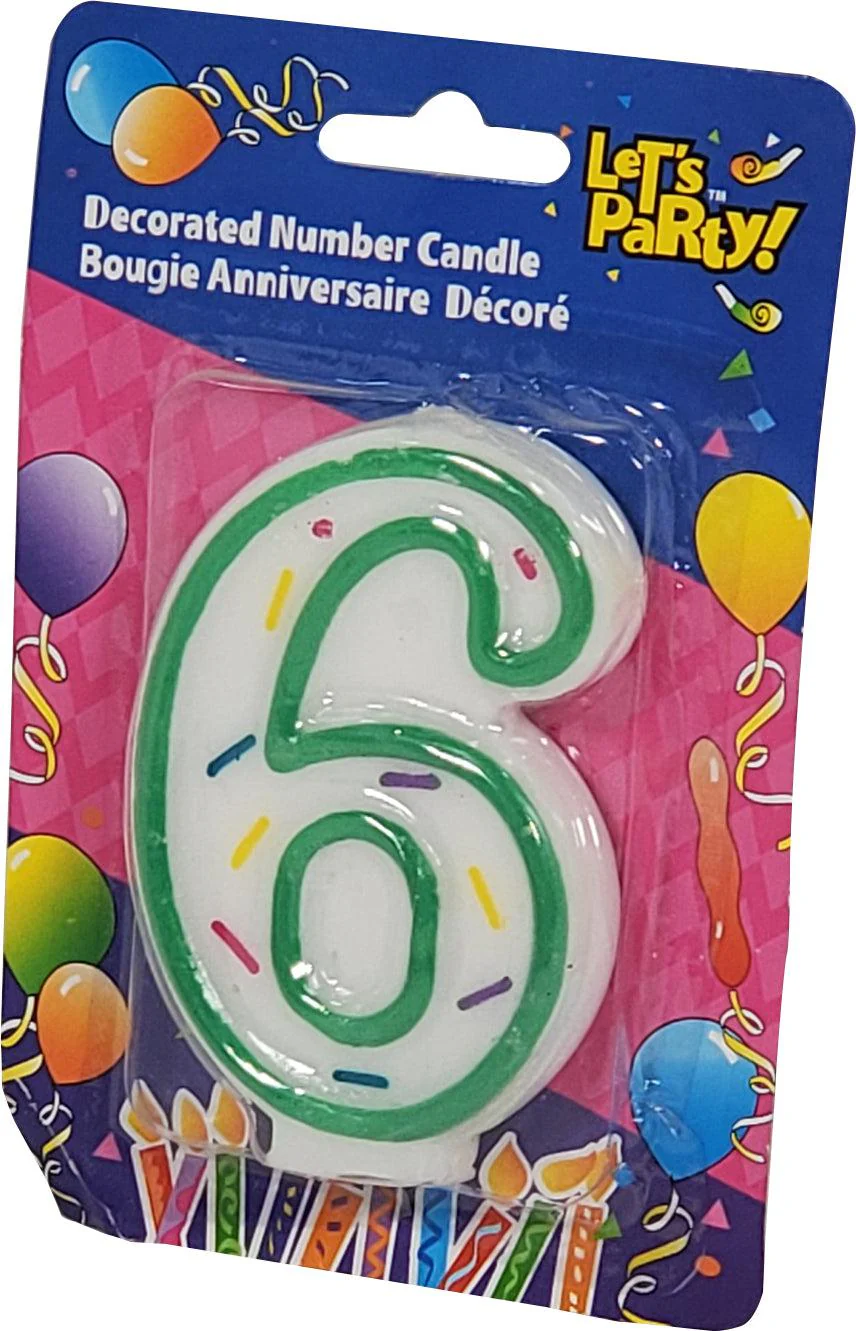 Cake Candle - 3" Number 6 - 45116 - Image 2