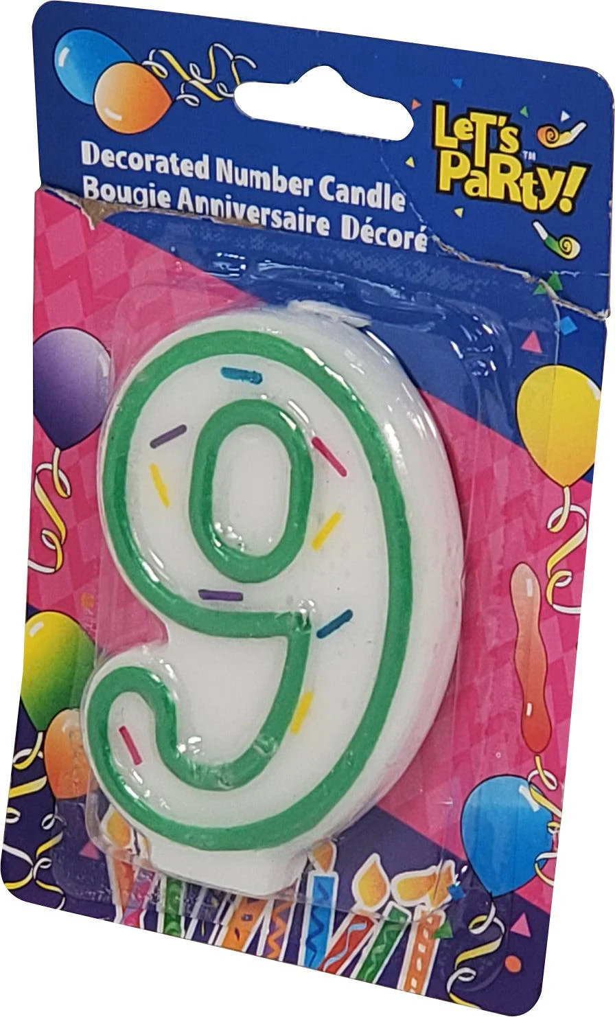 Cake Candle - 3" Number 9 - 45119 - Image 2
