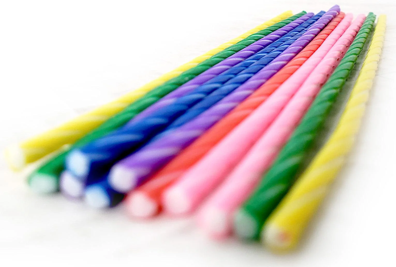 Cake Candle - 6.5" Assorted Colours (12 pk) - 45196 - Image 2
