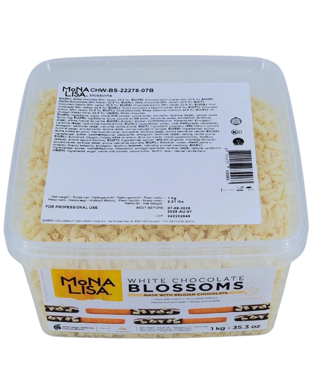 Callebaut - White Blossom Tub 1kg - Image 2