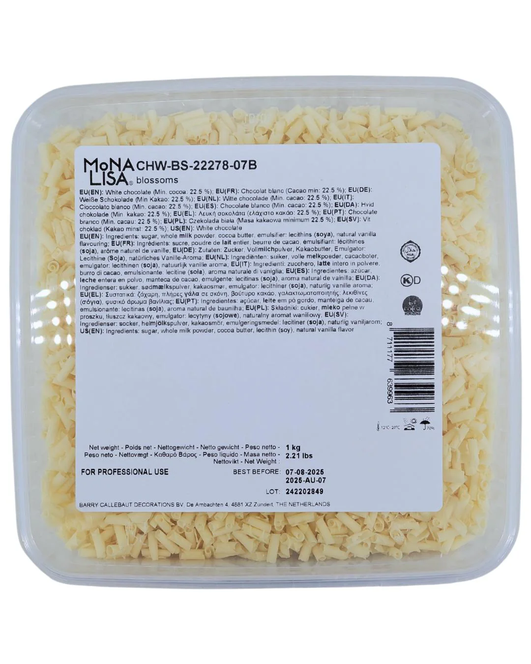 Callebaut - White Blossom Tub 1kg - Image 6