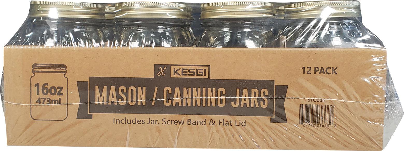 Mason / Canning Jar w/Lid - 16oz/473ml - Image 3