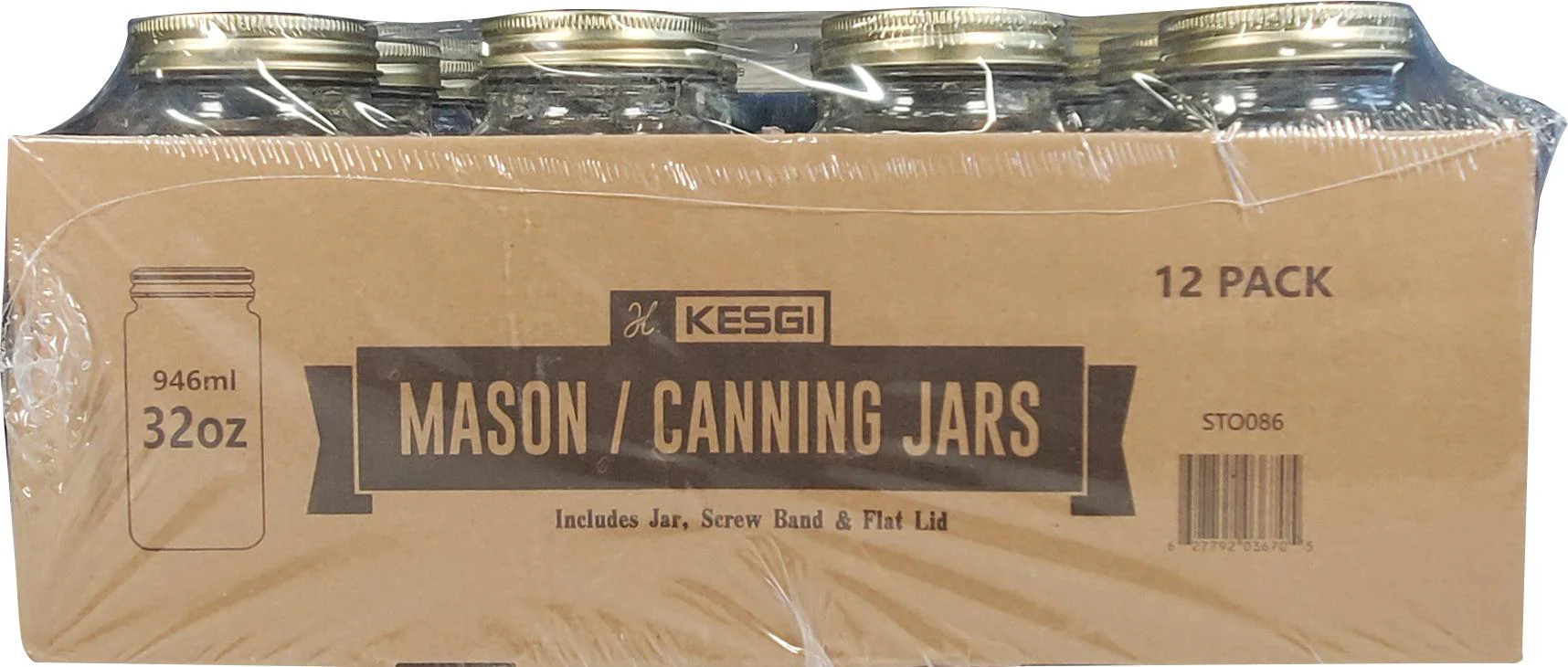 Mason / Canning Jar w/Lid - 32oz/946ml - Image 3